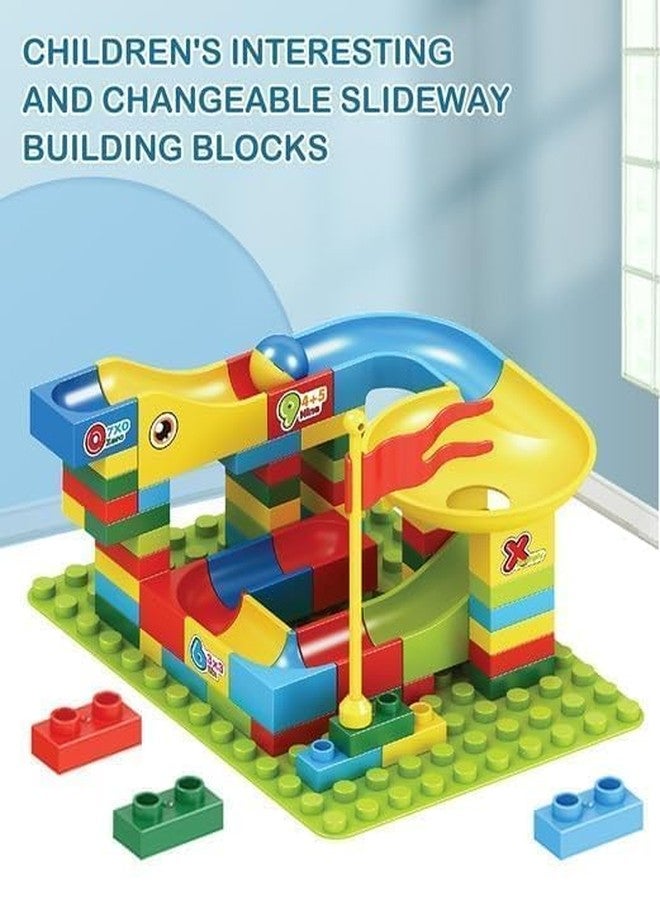 Oupstrive 100PCS Assembly Block Marble Run Slide Track Building Blocks Funnel Slide DIY Sets Bricks Kids Toys (Multicolor, Pack of 1) - Image 2